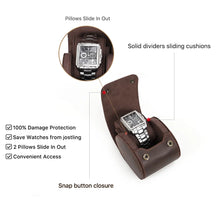 Load image into Gallery viewer, Luxury Watch Roll Case Display Watch Box Crazy Horse Leather Travel Portable Wrist watch Jewelry Storage Organizer Gift Box