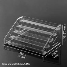 Load image into Gallery viewer, 1pc,Transparent multi-layer perfume storage rack, cosmetics display rack, dressing table sorting rack, nail polish rack