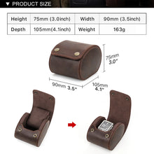 Load image into Gallery viewer, Luxury Watch Roll Case Display Watch Box Crazy Horse Leather Travel Portable Wrist watch Jewelry Storage Organizer Gift Box