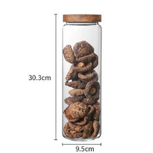 Load image into Gallery viewer, 1 PC Small Glass Storage Jars with Airtight Lids, Coffee Container with Wooden Lid