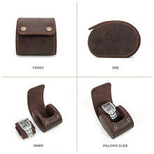 Load image into Gallery viewer, Luxury Watch Roll Case Display Watch Box Crazy Horse Leather Travel Portable Wrist watch Jewelry Storage Organizer Gift Box

