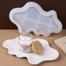 Load image into Gallery viewer, Large Irregular Tray Silicone Mold DIY Creative Wavy Line Cloud Coaster Jewelry Storage Plate Making Mold Plaster Craft Home Dec
