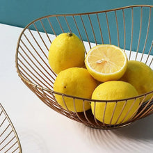 Load image into Gallery viewer, Fruit Basket Durable Metal Wire Storage Bowl Nordic Style Iron Home Snacks Bread Dining Table Indoor Cosmetic Storage Basket
