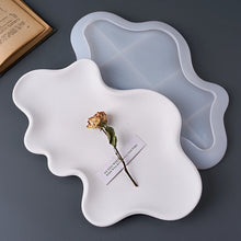 Load image into Gallery viewer, Large Irregular Tray Silicone Mold DIY Creative Wavy Line Cloud Coaster Jewelry Storage Plate Making Mold Plaster Craft Home Dec
