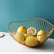Load image into Gallery viewer, Fruit Basket Durable Metal Wire Storage Bowl Nordic Style Iron Home Snacks Bread Dining Table Indoor Cosmetic Storage Basket

