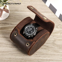 Load image into Gallery viewer, Luxury Watch Roll Case Display Watch Box Crazy Horse Leather Travel Portable Wrist watch Jewelry Storage Organizer Gift Box
