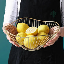 Load image into Gallery viewer, Fruit Basket Durable Metal Wire Storage Bowl Nordic Style Iron Home Snacks Bread Dining Table Indoor Cosmetic Storage Basket
