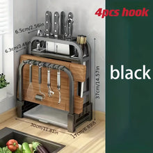 Load image into Gallery viewer, 1pc Stainless Steel Knife Holder Kitchen Rack Home Countertop Cutting Board Rack Cutting Board Knife Integrated Storage Rack
