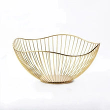 Load image into Gallery viewer, Fruit Basket Durable Metal Wire Storage Bowl Nordic Style Iron Home Snacks Bread Dining Table Indoor Cosmetic Storage Basket
