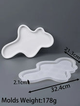 Load image into Gallery viewer, Large Irregular Tray Silicone Mold DIY Creative Wavy Line Cloud Coaster Jewelry Storage Plate Making Mold Plaster Craft Home Dec
