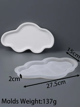 Load image into Gallery viewer, Large Irregular Tray Silicone Mold DIY Creative Wavy Line Cloud Coaster Jewelry Storage Plate Making Mold Plaster Craft Home Dec
