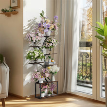 Load image into Gallery viewer, 7 Tier Tree Shaped Plant Stand for Patio Living Room Metal Plant Flower Pot Display Holder with Lights
