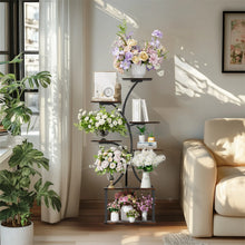 Load image into Gallery viewer, 7 Tier Tree Shaped Plant Stand for Patio Living Room Metal Plant Flower Pot Display Holder with Lights
