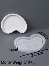 Load image into Gallery viewer, Large Irregular Tray Silicone Mold DIY Creative Wavy Line Cloud Coaster Jewelry Storage Plate Making Mold Plaster Craft Home Dec

