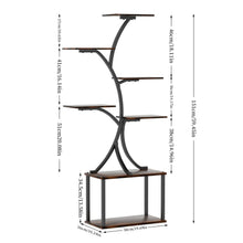 Load image into Gallery viewer, 7 Tier Tree Shaped Plant Stand for Patio Living Room Metal Plant Flower Pot Display Holder with Lights
