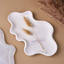 Load image into Gallery viewer, Large Irregular Tray Silicone Mold DIY Creative Wavy Line Cloud Coaster Jewelry Storage Plate Making Mold Plaster Craft Home Dec
